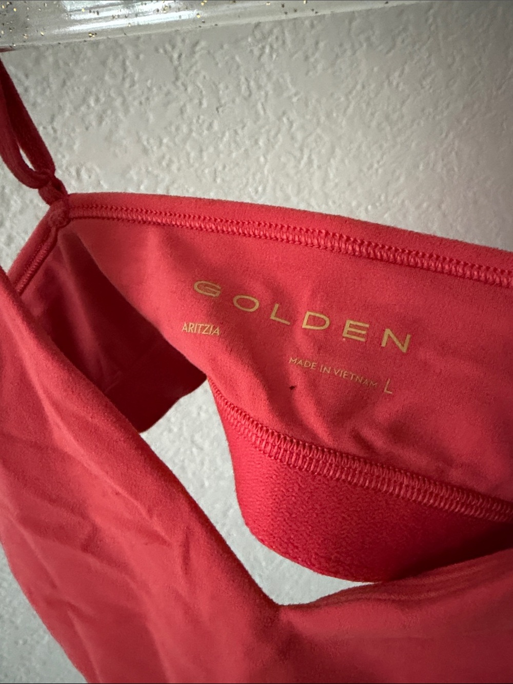 Aritzia Golden Coral Workout bra & Shorts Set - Picture 2 of 5